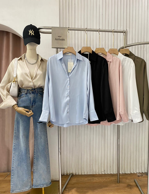 Casual Collar Down Formal Shirts